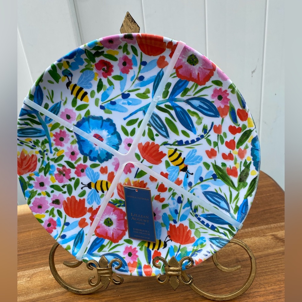 - Brand New Set Of 4 Dinner Plates 11” Multicolor.